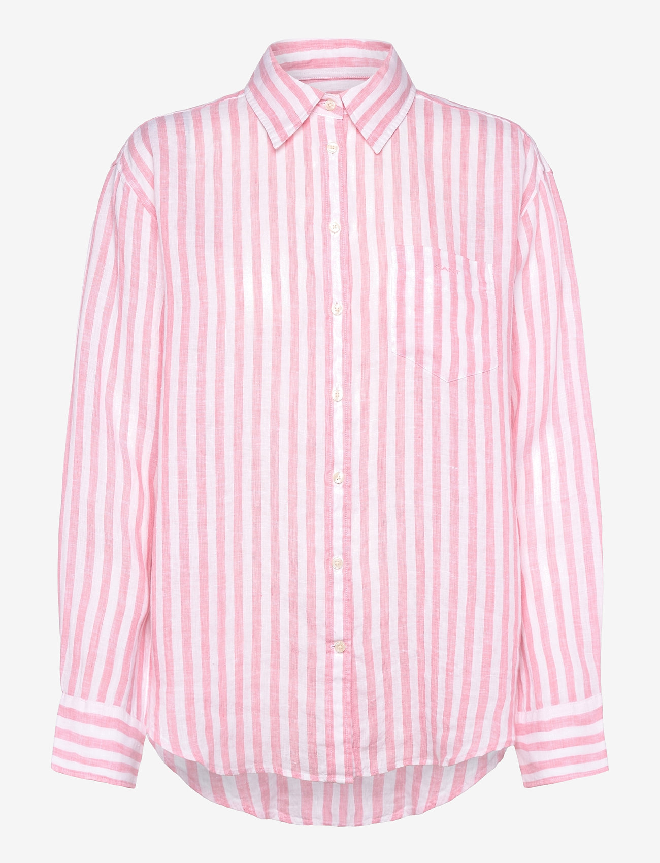 Gant - REL STRIPED LINEN SHIRT - geranium pink - 1