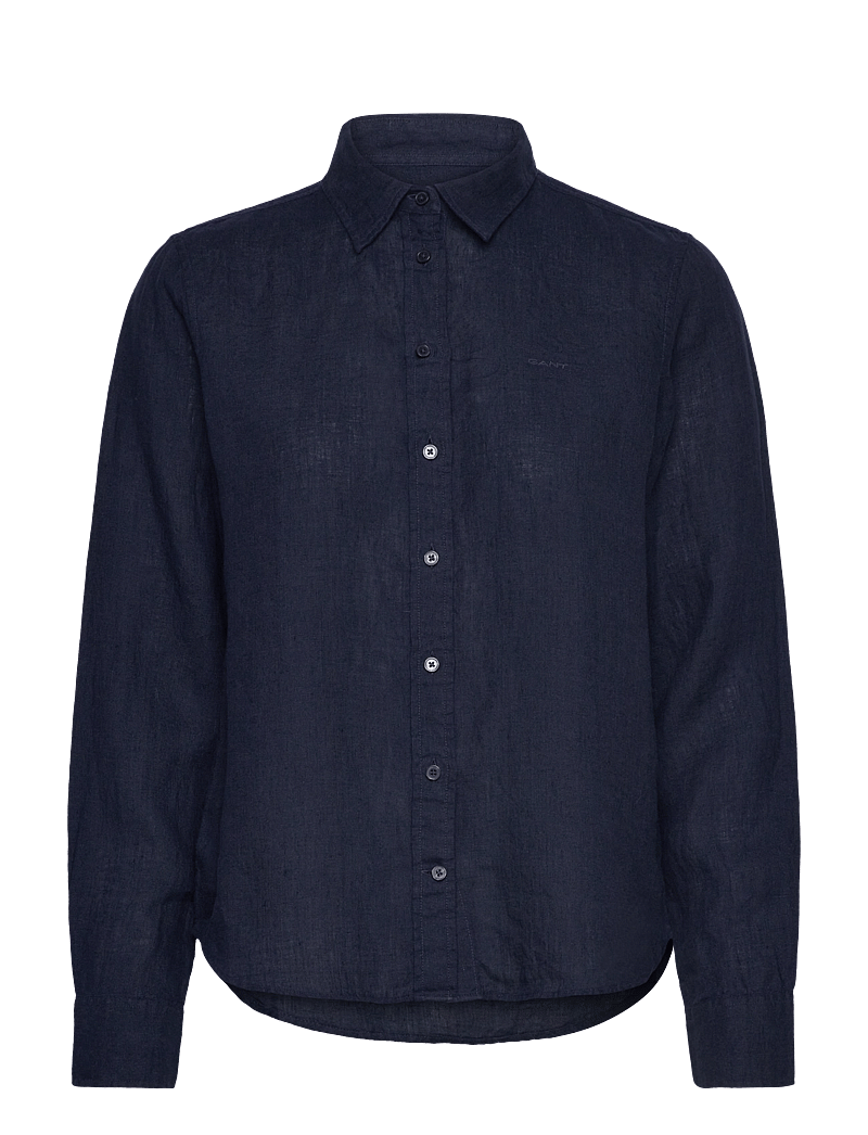 GANT - REG LINEN SHIRT - linen shirts - evening blue - 1