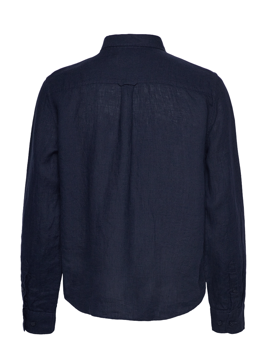 Gant - REG LINEN SHIRT - hørskjorter - evening blue - 2