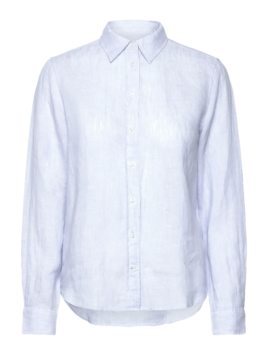 Gant - REG LINEN SHIRT - hørskjorter - light blue - 1