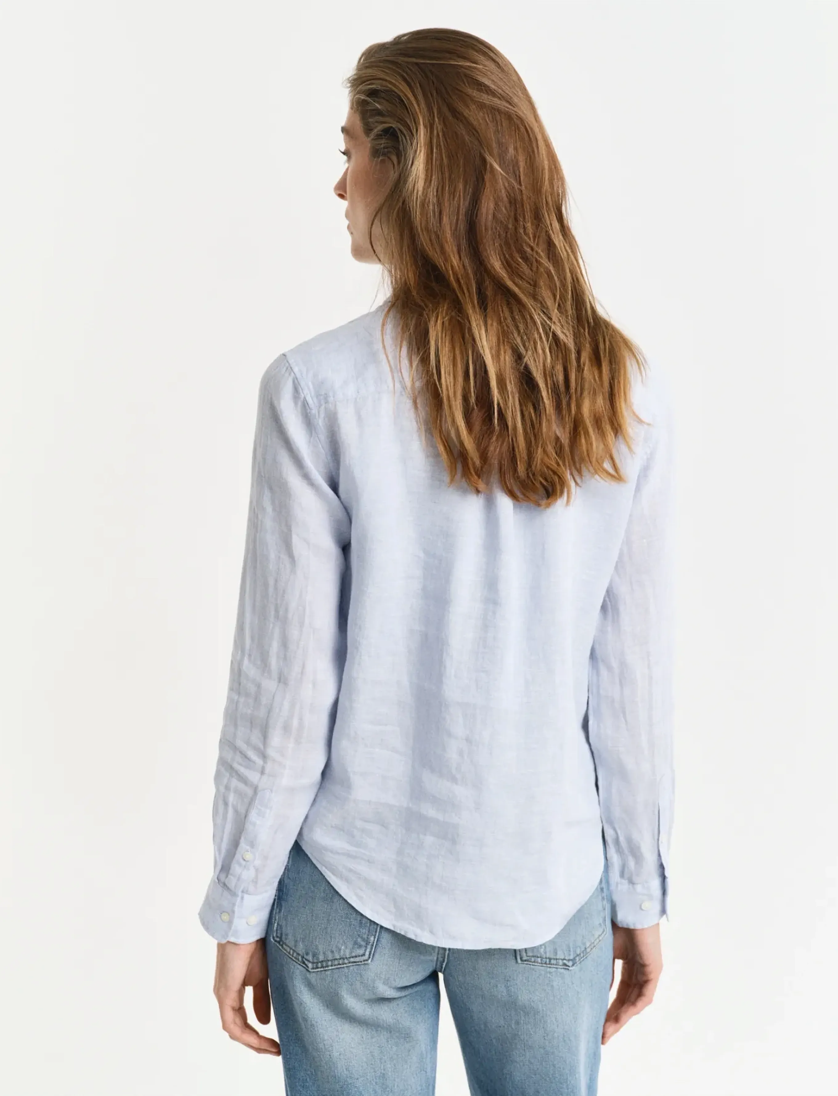 Gant - REG LINEN SHIRT - hørskjorter - light blue - 3