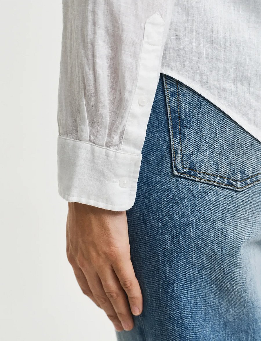 Gant - REG LINEN SHIRT - chemises de lin - white - 4
