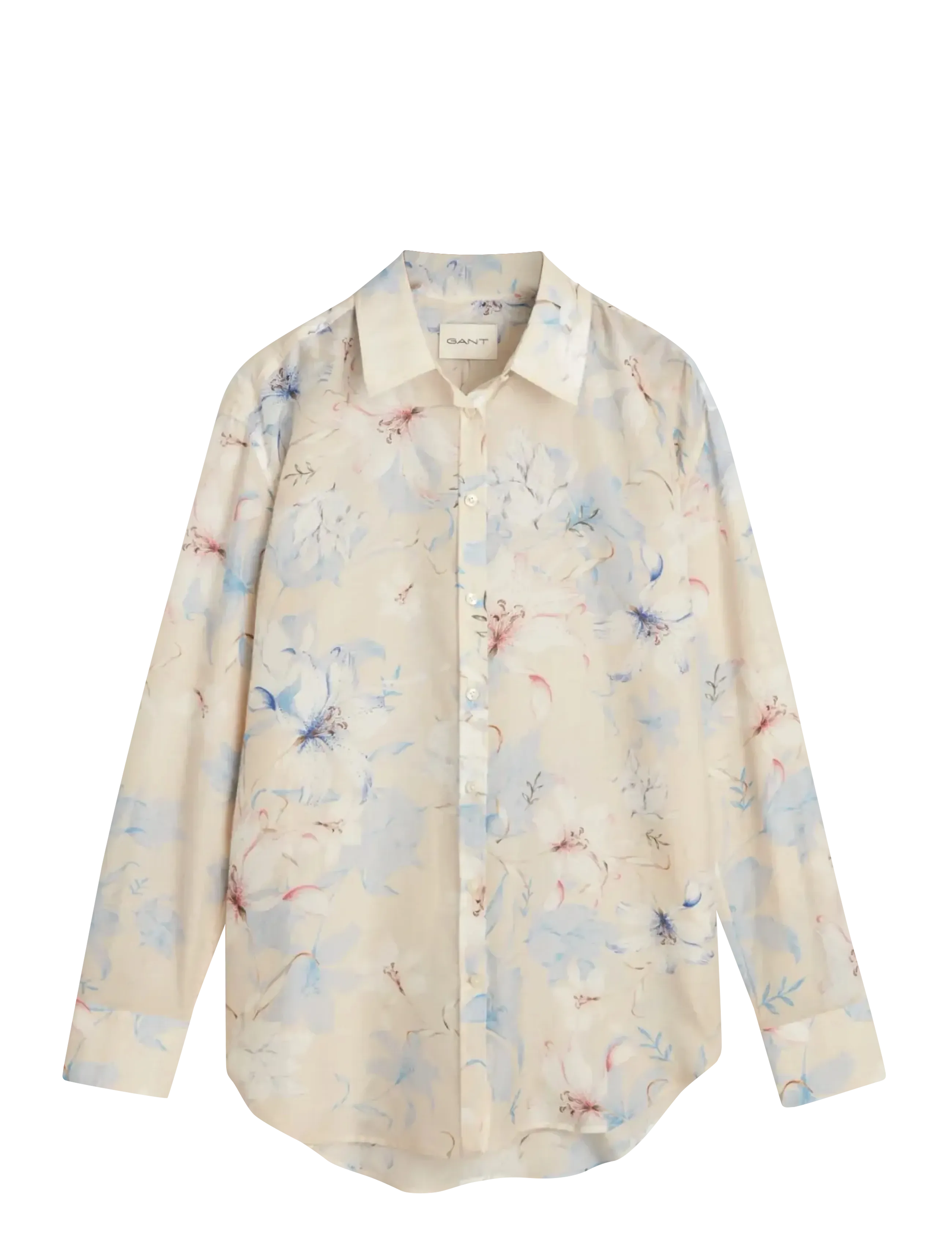 GANT REL FLORAL PRINT COT SILK SHIRT - Blouses & Shirts - PUTTY / cream
