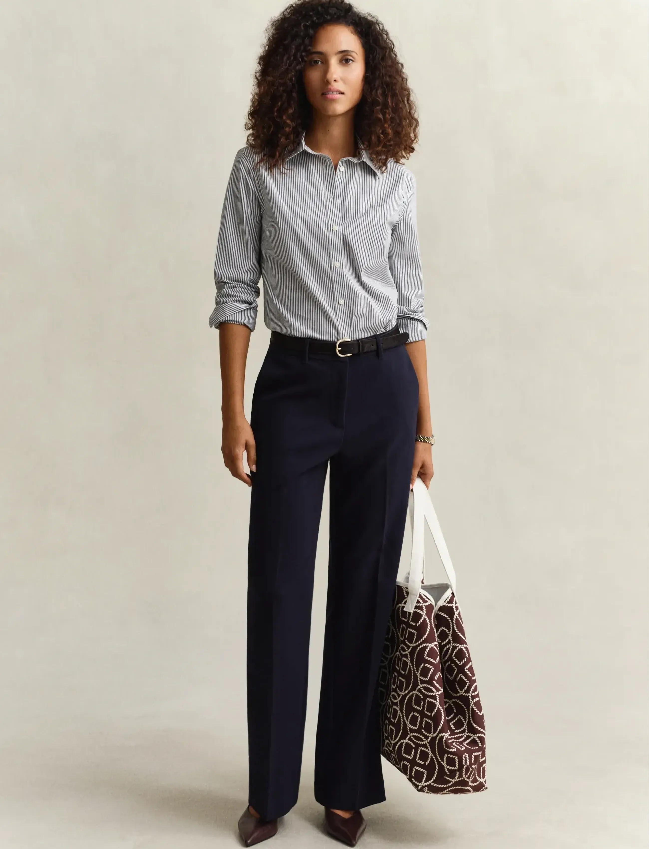 Gant - SLIM STRIPED POPLIN SHIRT - langærmede skjorter - evening blue - 4