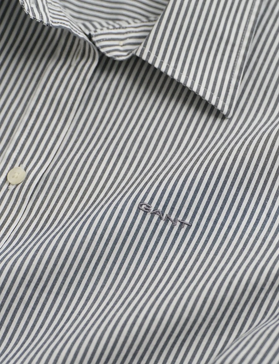 Gant - SLIM STRIPED POPLIN SHIRT - langærmede skjorter - evening blue - 5