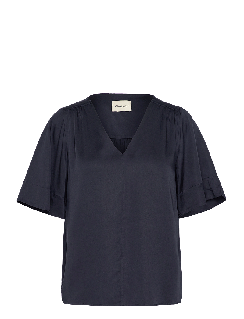GANT - SS BLOUSE - kurzämlige blusen - evening blue - 1