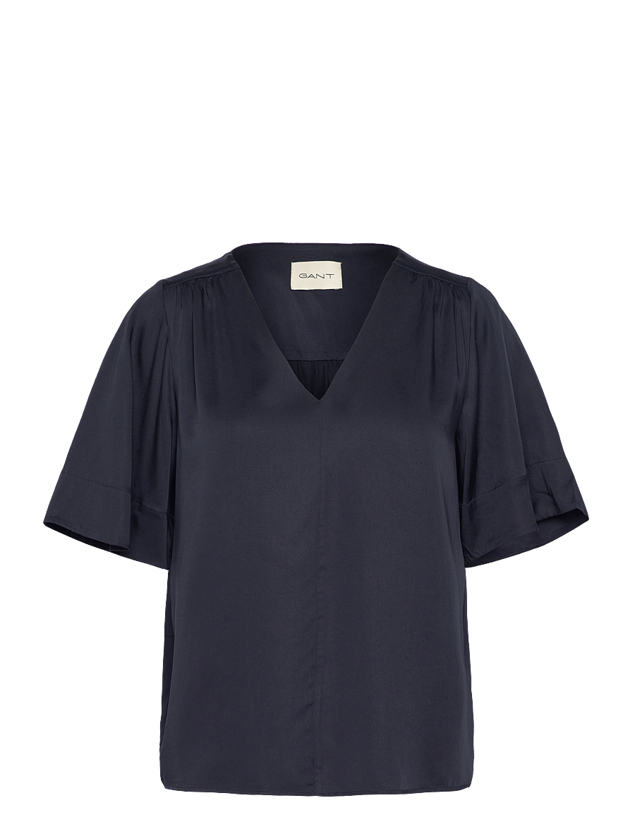 Gant - SS BLOUSE - kurzärmelige blusen - evening blue - 1