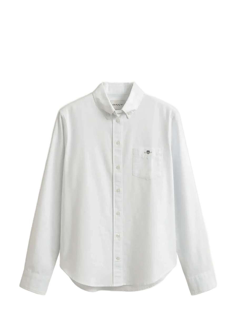 Gant - REG CLASSIC OXFORD STRIPED SHIRT - langärmlige hemden - light blue - 1