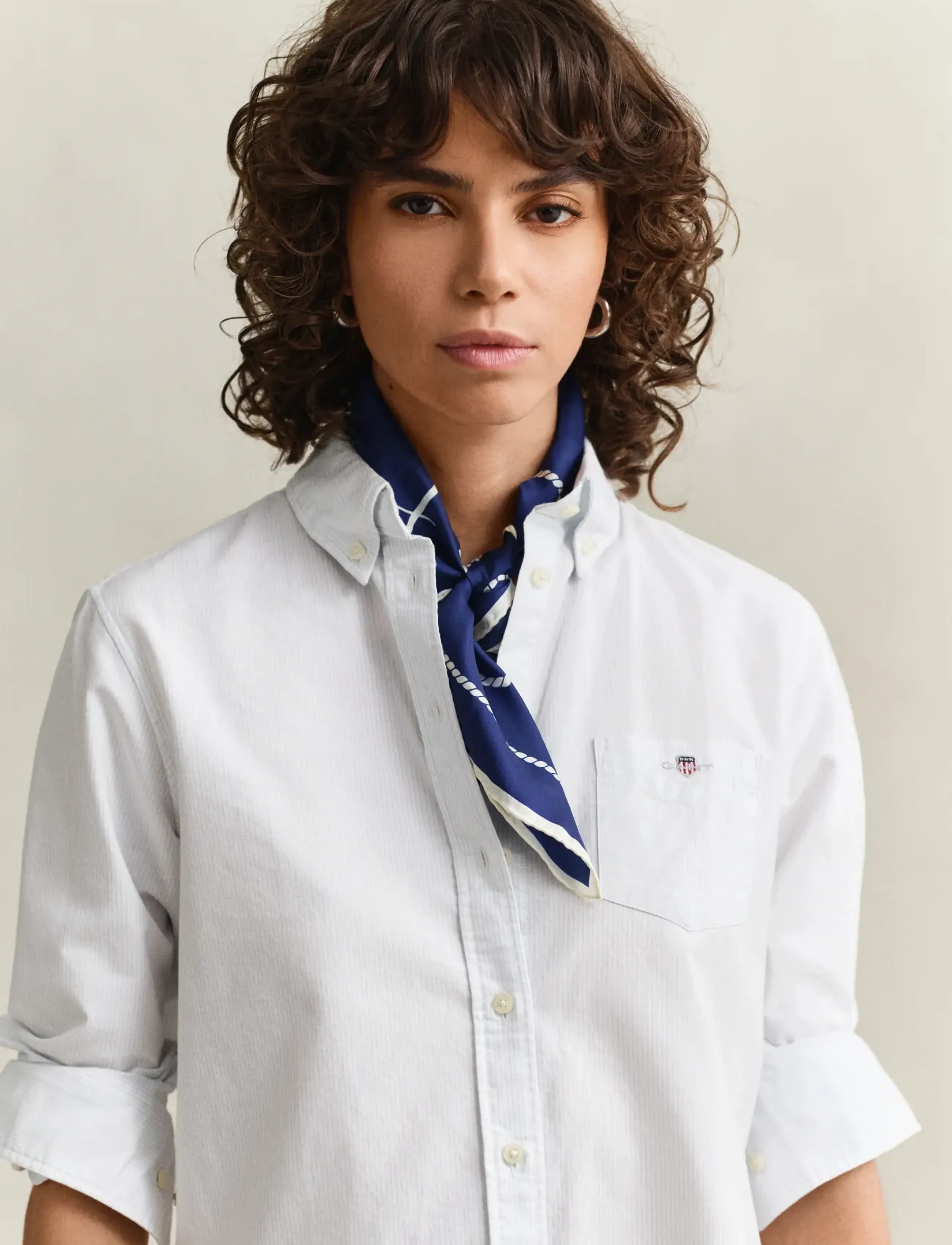 Gant - REG CLASSIC OXFORD STRIPED SHIRT - langärmlige hemden - light blue - 3