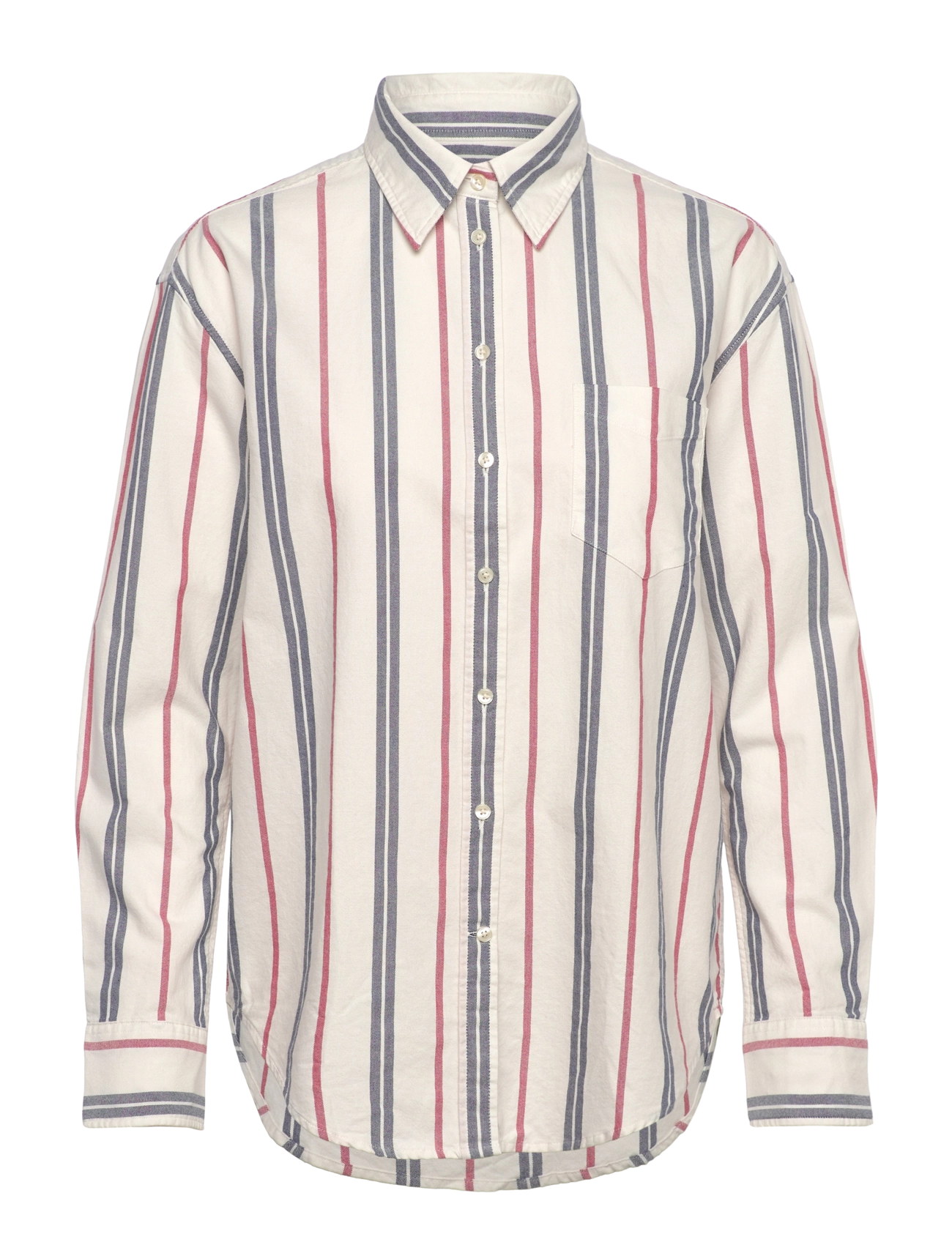 Gant REL ARCHIVE OXFORD STRIPED SHIRT - Skjorter - EGGSHELL / white
