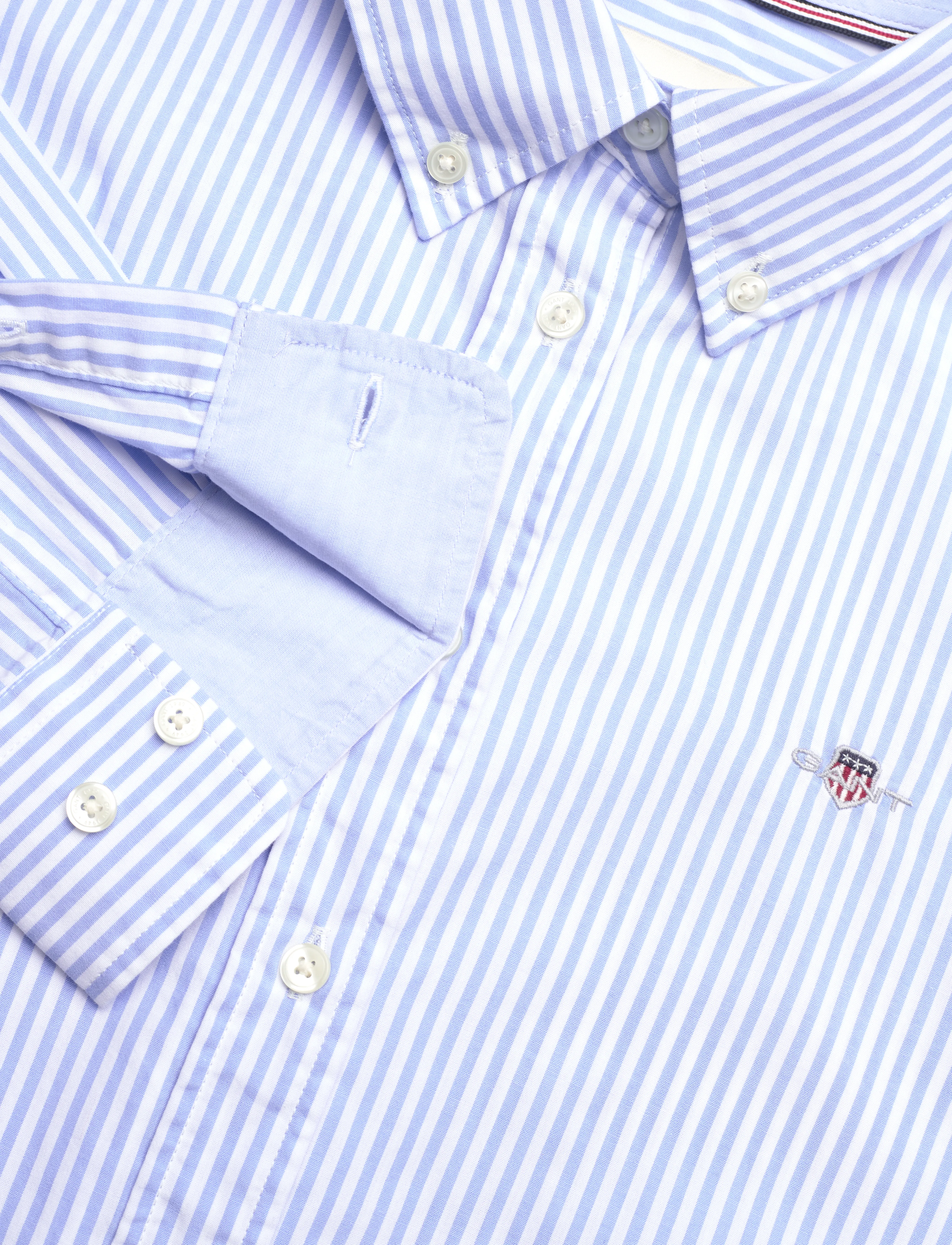 Gant - REG POPLIN BANKER STRIPED SHIRT - langärmlige hemden - lavender blue - 2
