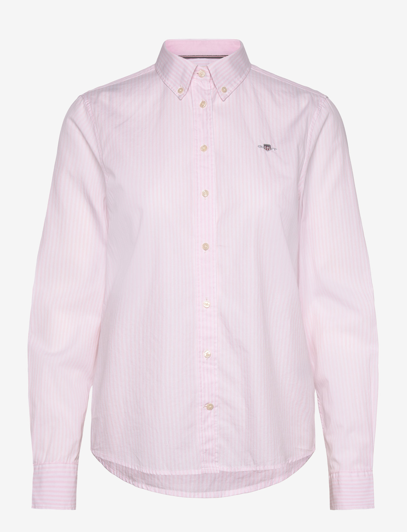 Gant REG POPLIN BANKER STRIPED SHIRT - Kleidung - LIGHT PINK / pink/rose