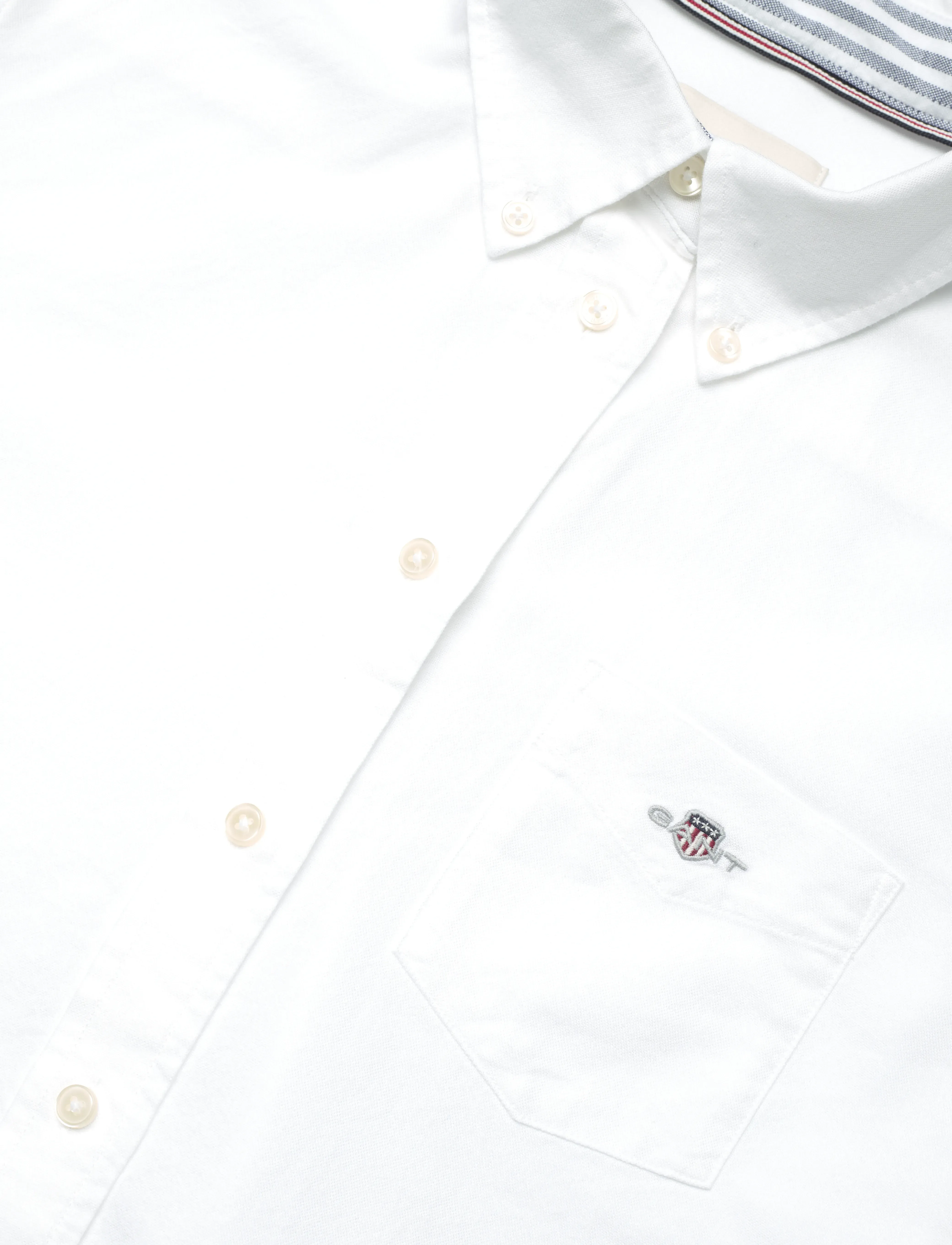 Gant - REG OXFORD BD SHIRT - langærmede skjorter - white - 2