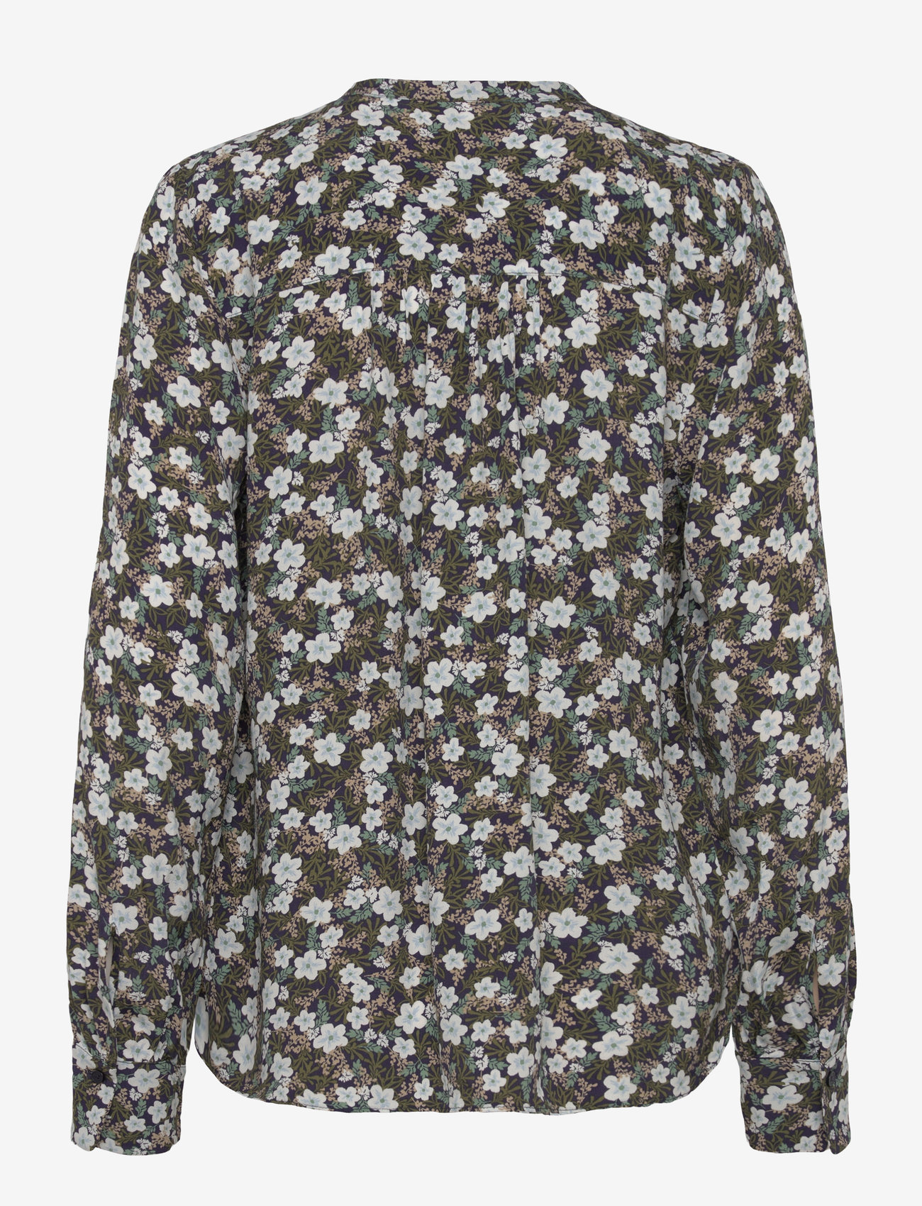 GANT - REG FLORAL PRINT BLOUSE - langærmede bluser - classic blue - 1