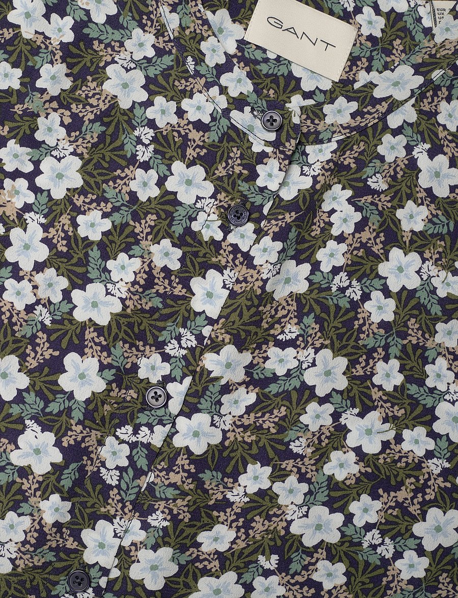 Gant - REG FLORAL PRINT BLOUSE - blouses met lange mouwen - classic blue - 2