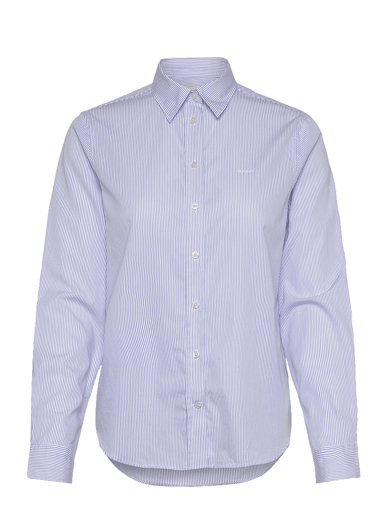 Gant - REG CLASSIC POPLIN STRIPED SHIRT - langärmlige hemden - perfect blue - 1