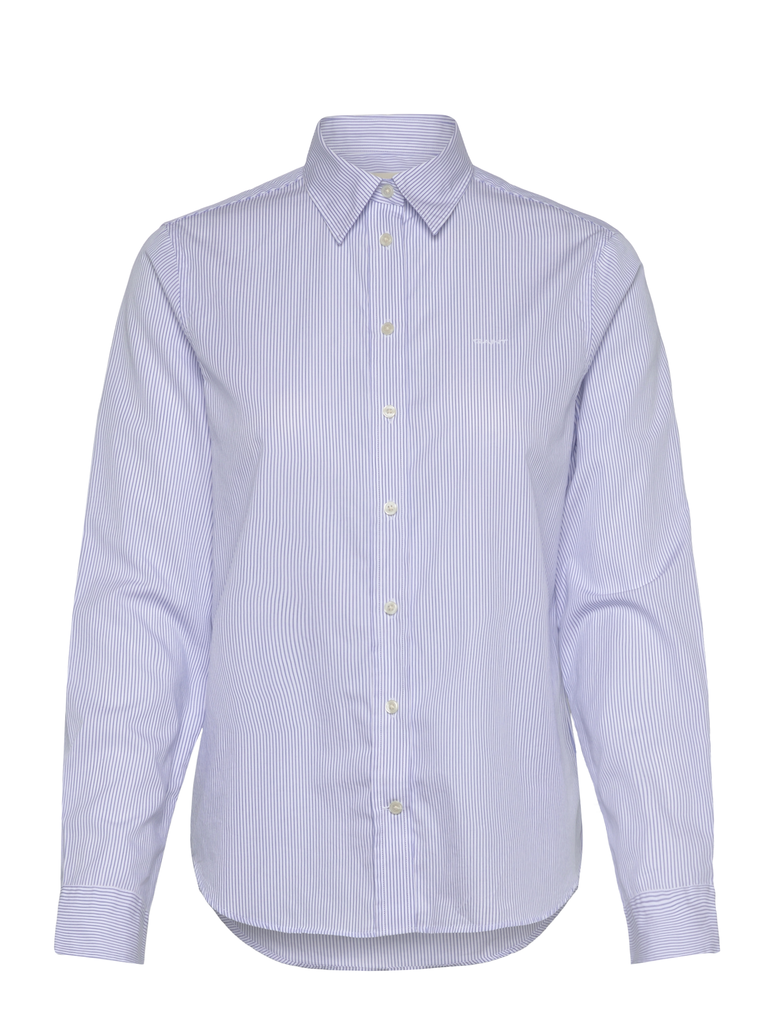 Gant - REG CLASSIC POPLIN STRIPED SHIRT - langärmlige hemden - perfect blue - 1