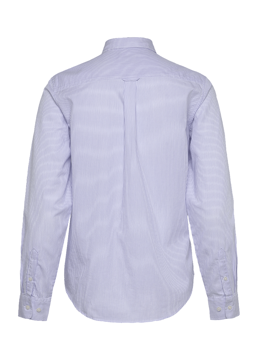 Gant - REG CLASSIC POPLIN STRIPED SHIRT - langärmlige hemden - perfect blue - 2