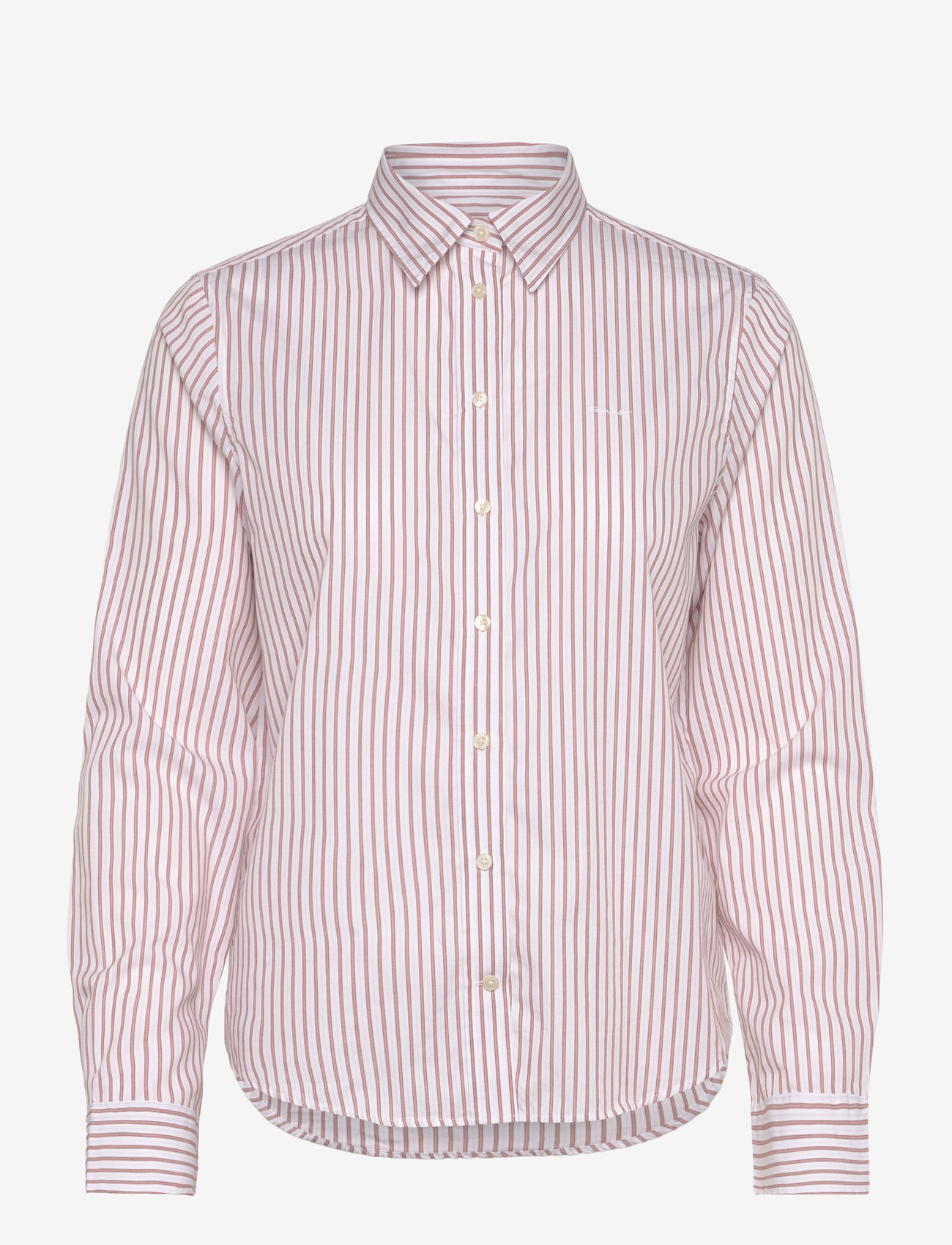 GANT - REG CLASSIC POPLIN STRIPED SHIRT - langärmlige hemden - salmon - 1
