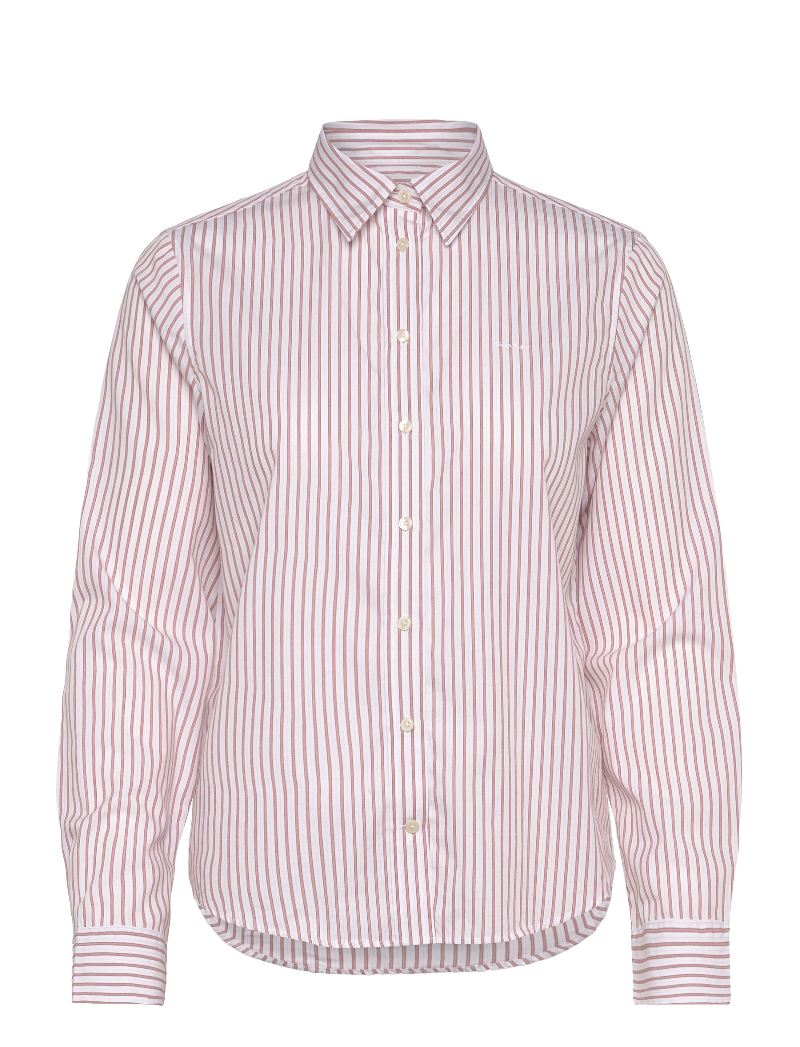 GANT REG CLASSIC POPLIN STRIPED SHIRT - Tøj - SALMON / orange