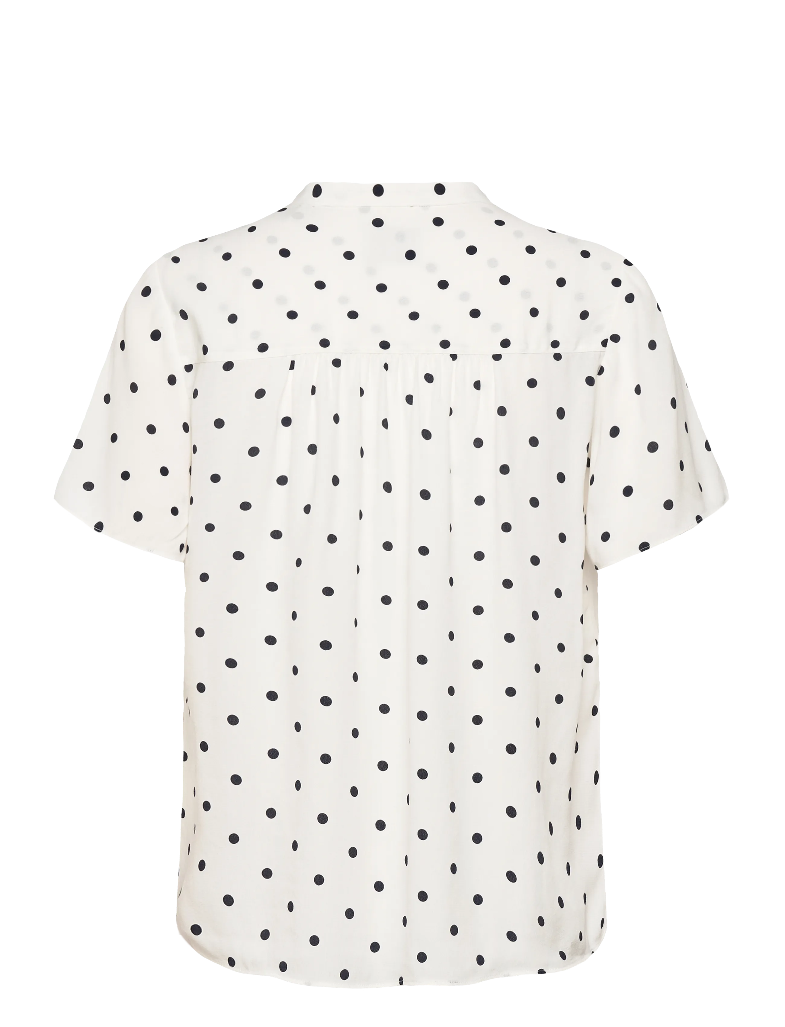 Gant - REG DOT PRINT BLOUSE - kortærmede bluser - eggshell - 1