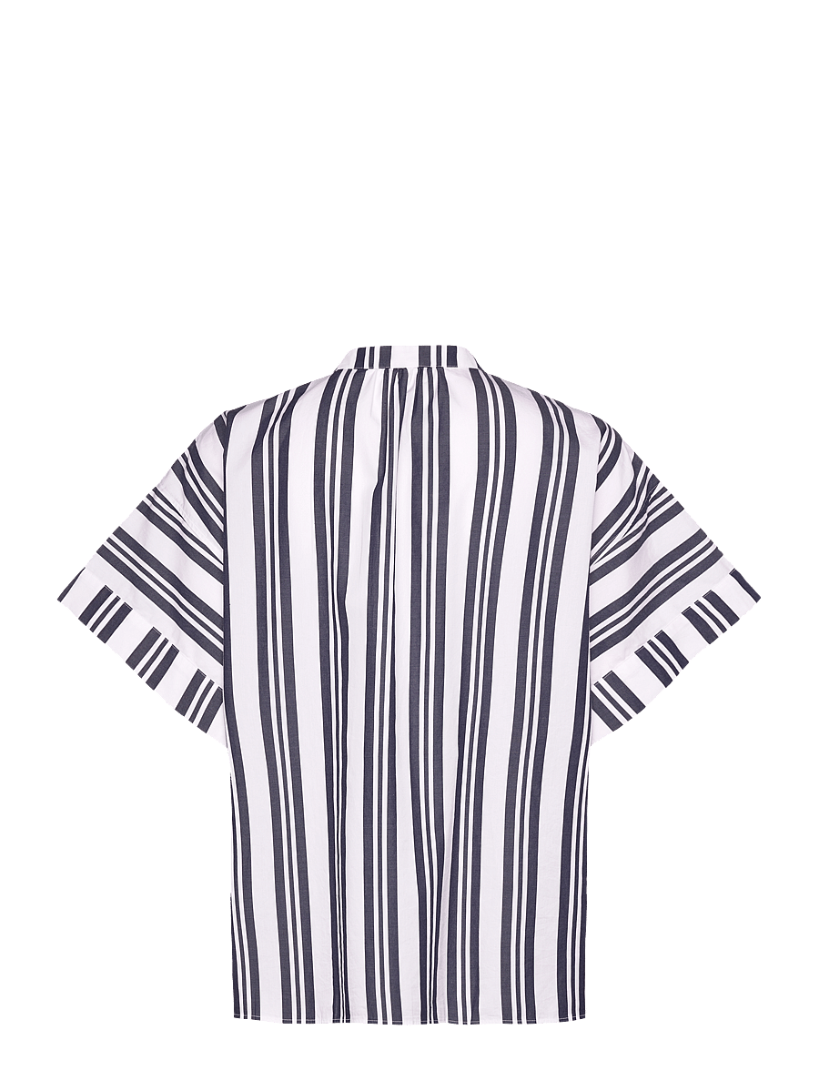 Gant - OS STRIPED POPOVER - short-sleeved shirts - classic blue - 2