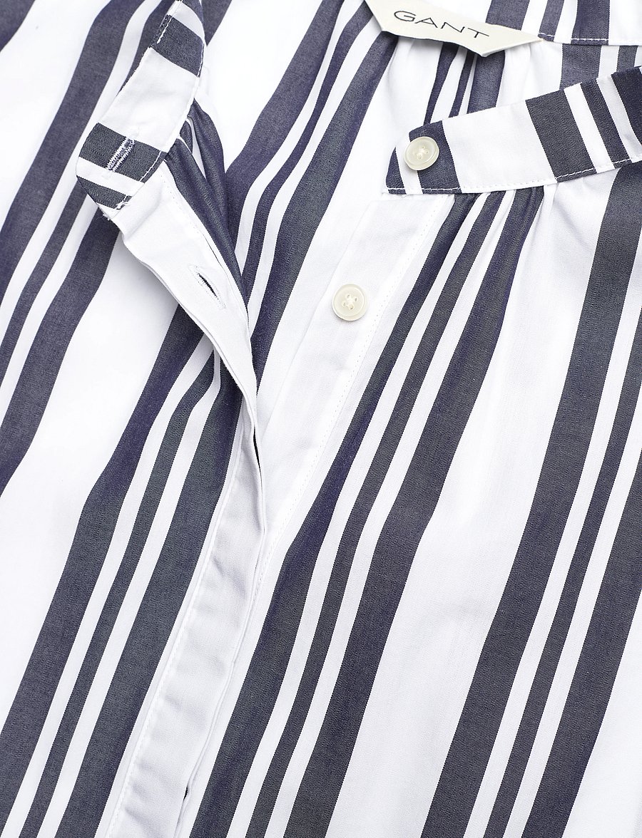 Gant - OS STRIPED POPOVER - short-sleeved shirts - classic blue - 5