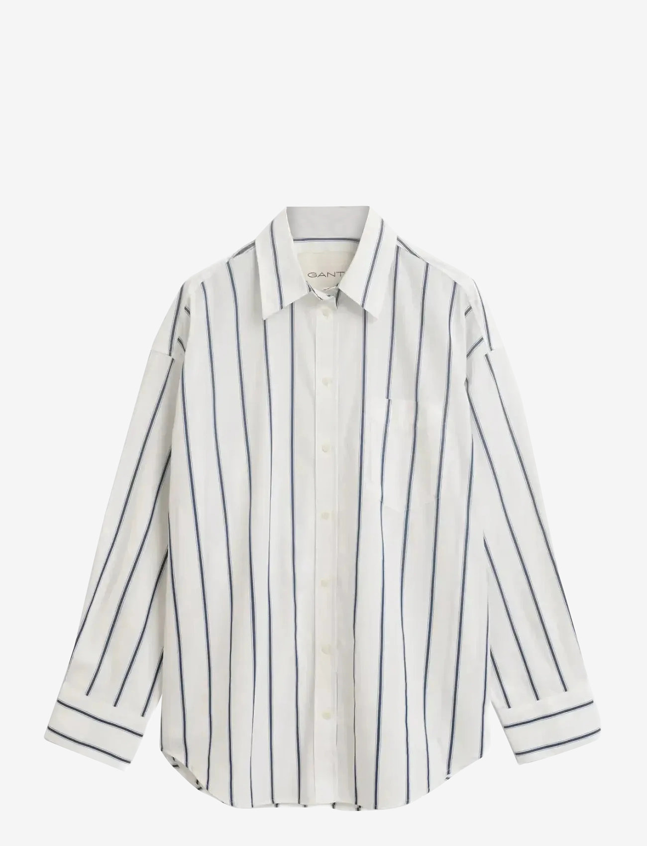 GANT - OS CLASSIC POPLIN STRIPED SHIRT - langærmede skjorter - persian blue - 0