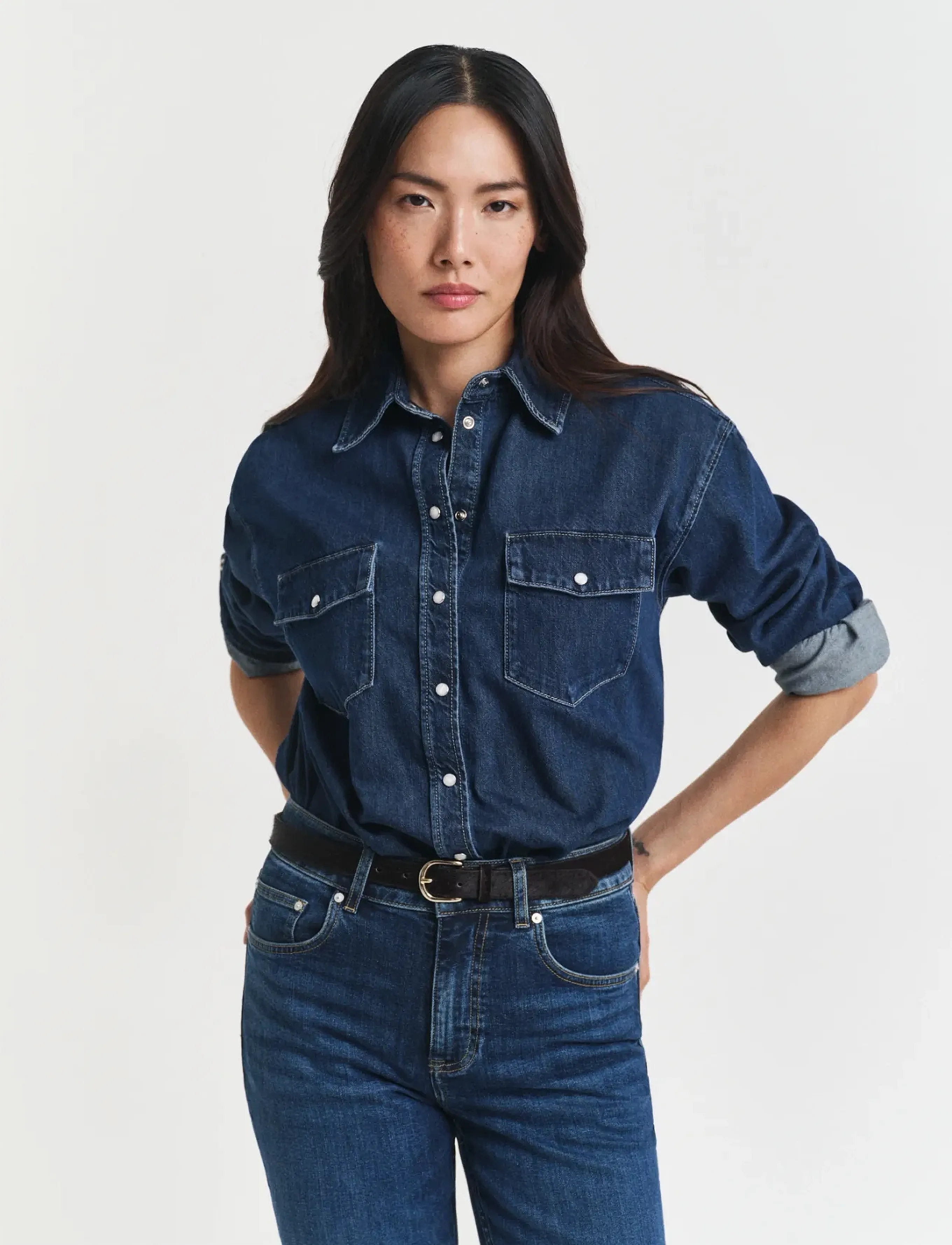 Gant Rel Pocket Denim Shirt skjortor dam – bild 7