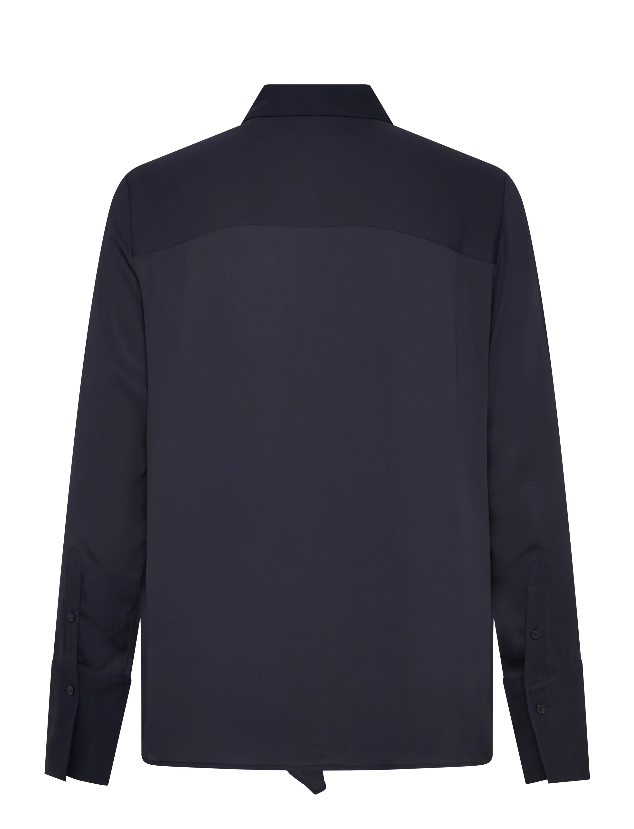 Gant - REG CREPE VISCOSE RUFFLE BLOUSE - langærmede skjorter - evening blue - 1