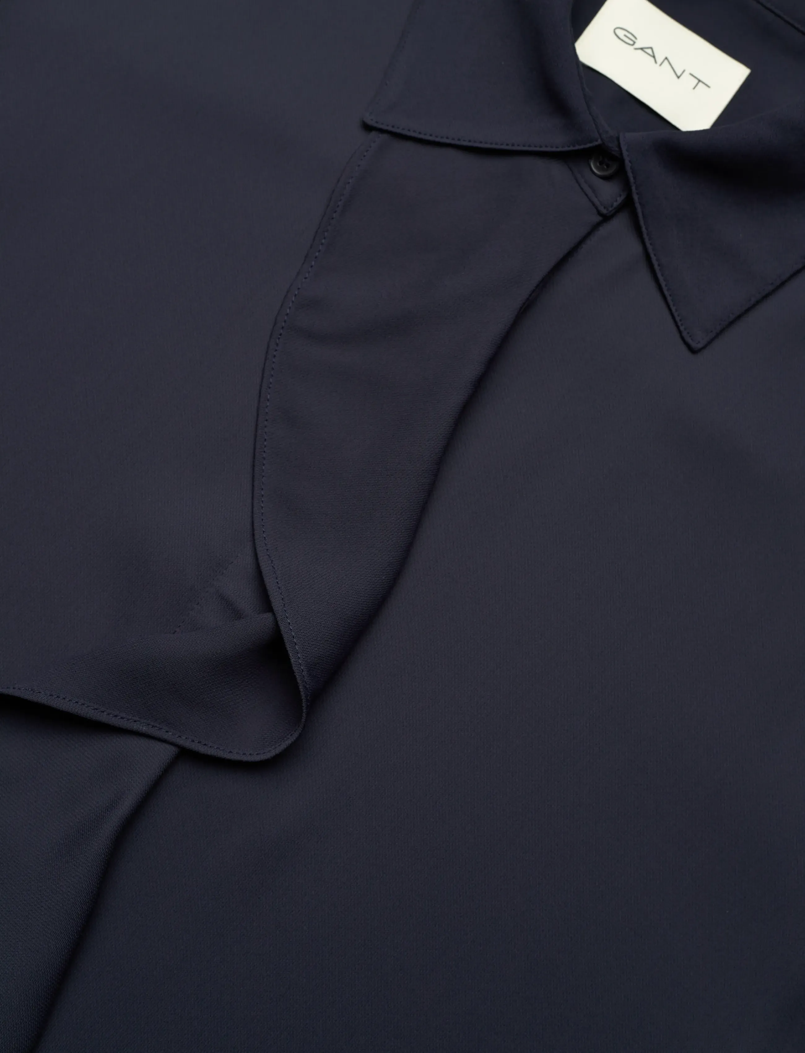 Gant - REG CREPE VISCOSE RUFFLE BLOUSE - langærmede skjorter - evening blue - 2
