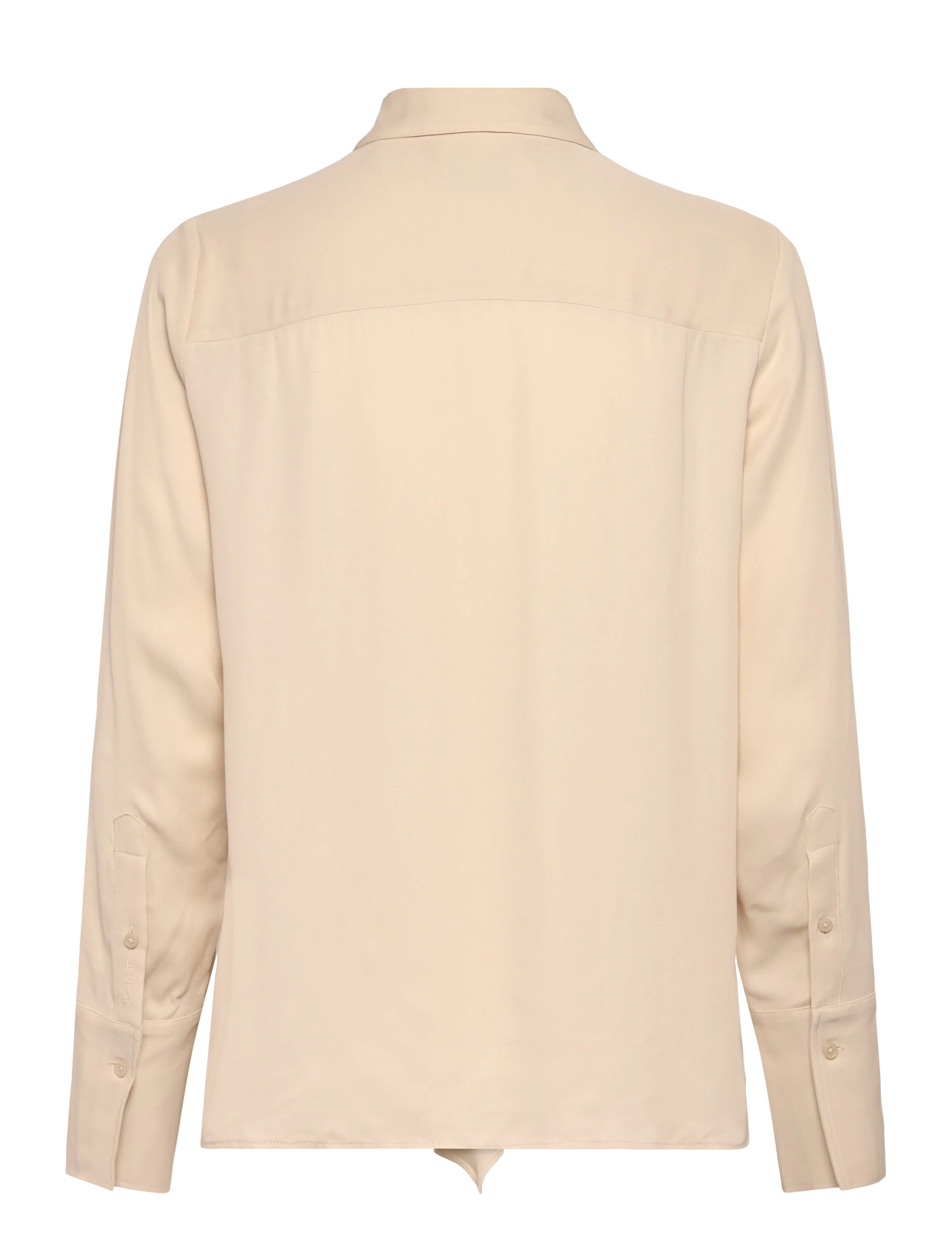 Gant - REG CREPE VISCOSE RUFFLE BLOUSE - pikkade varrukatega särgid - putty - 1