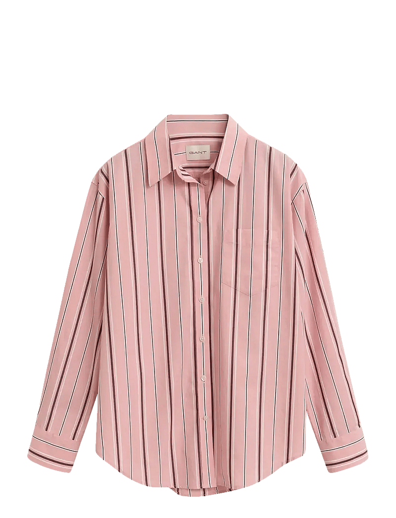 GANT - REL CLASSIC POPLIN STRIPED SHIRT - summer rose - 1