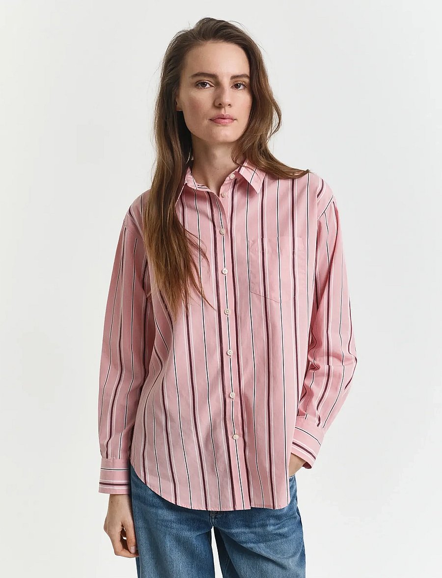 Gant - REL CLASSIC POPLIN STRIPED SHIRT - summer rose - 0