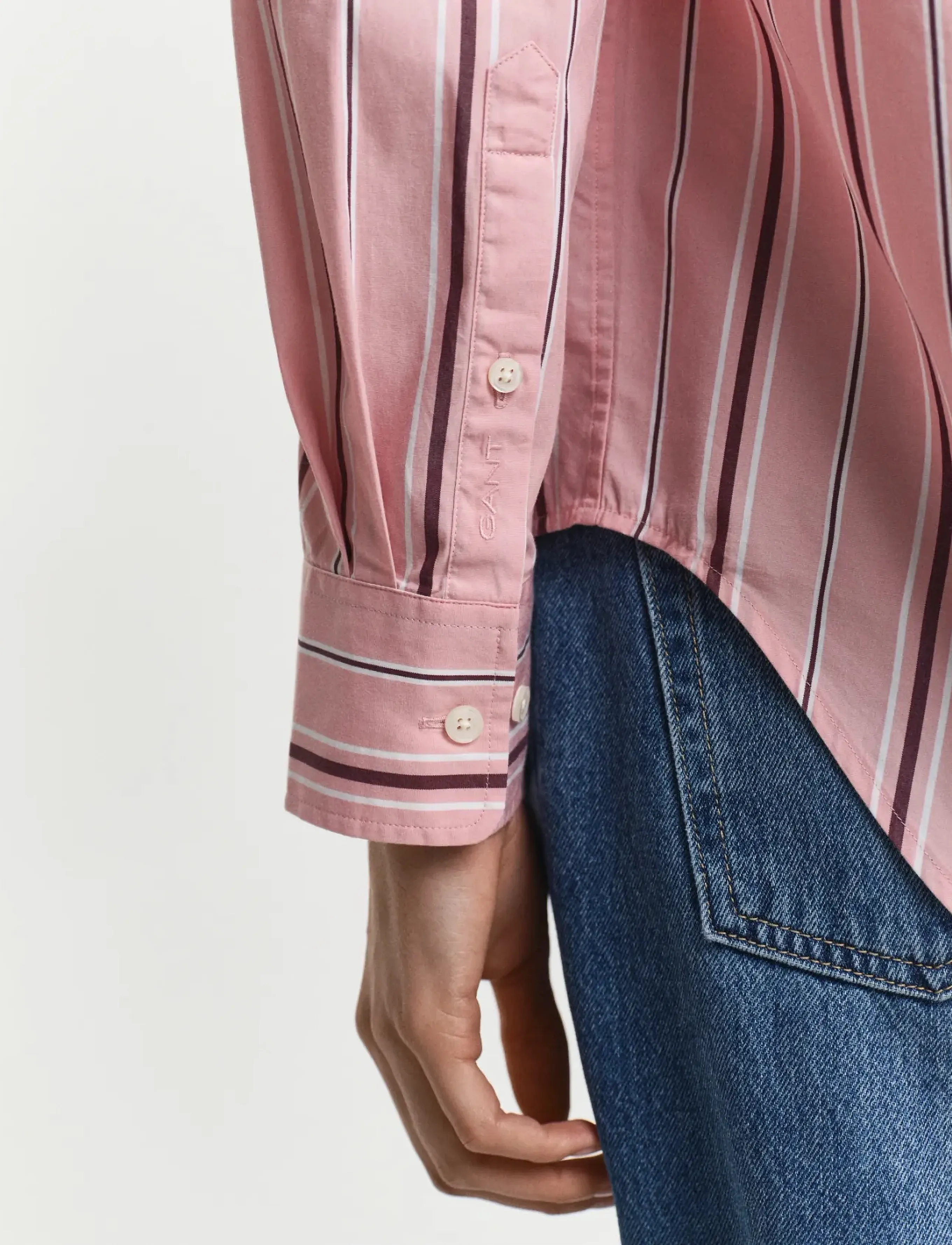 Gant - REL CLASSIC POPLIN STRIPED SHIRT - summer rose - 2