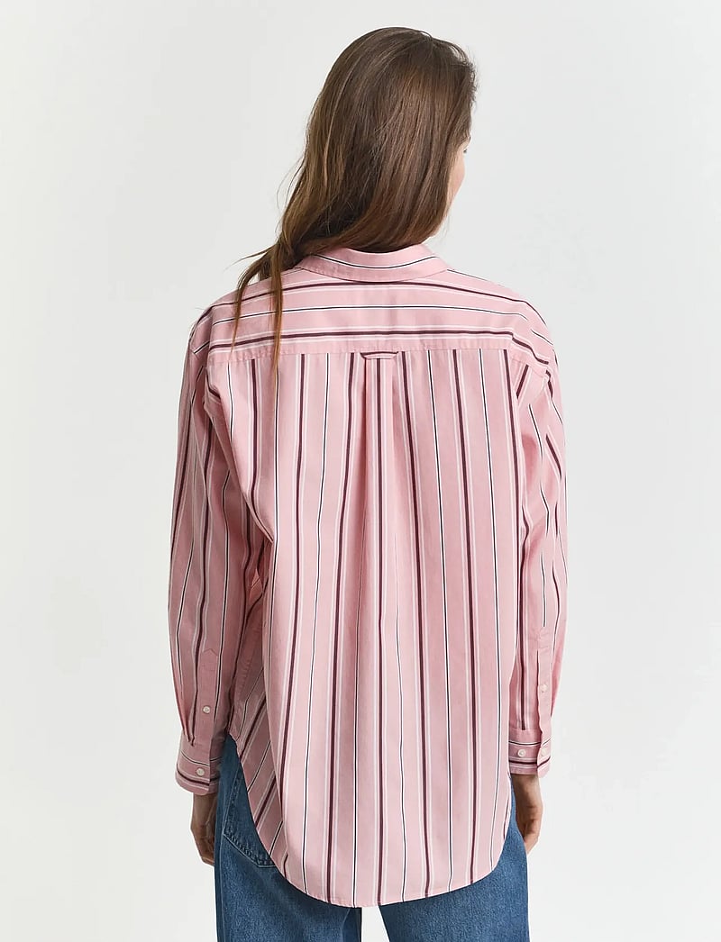 GANT - REL CLASSIC POPLIN STRIPED SHIRT - summer rose - 4