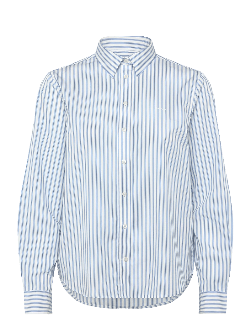 GANT - REG CLASSIC POPLIN STRIPED SHIRT - långärmade skjortor - clear sky - 0