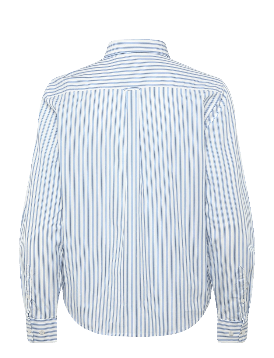 Gant - REG CLASSIC POPLIN STRIPED SHIRT - krekli ar garām piedurknēm - clear sky - 1