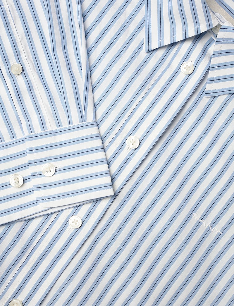 GANT - REG CLASSIC POPLIN STRIPED SHIRT - långärmade skjortor - clear sky - 2