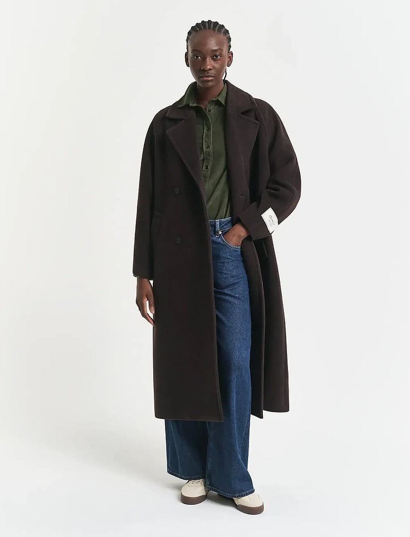 GANT - REG CORD SHIRT - långärmade skjortor - dark moss green - 4