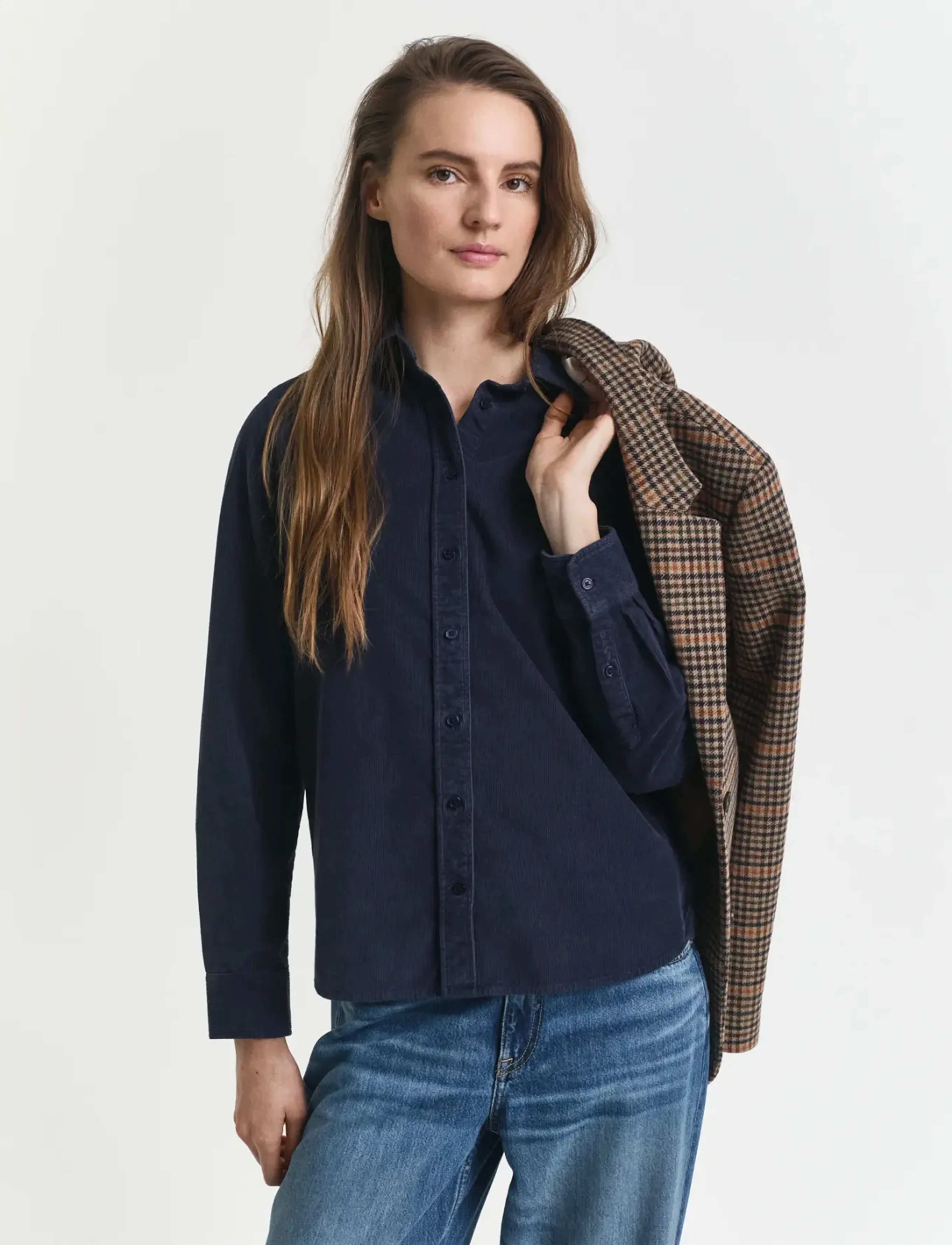 Gant REG CORD SHIRT - Hemden - EVENING BLUE / blue