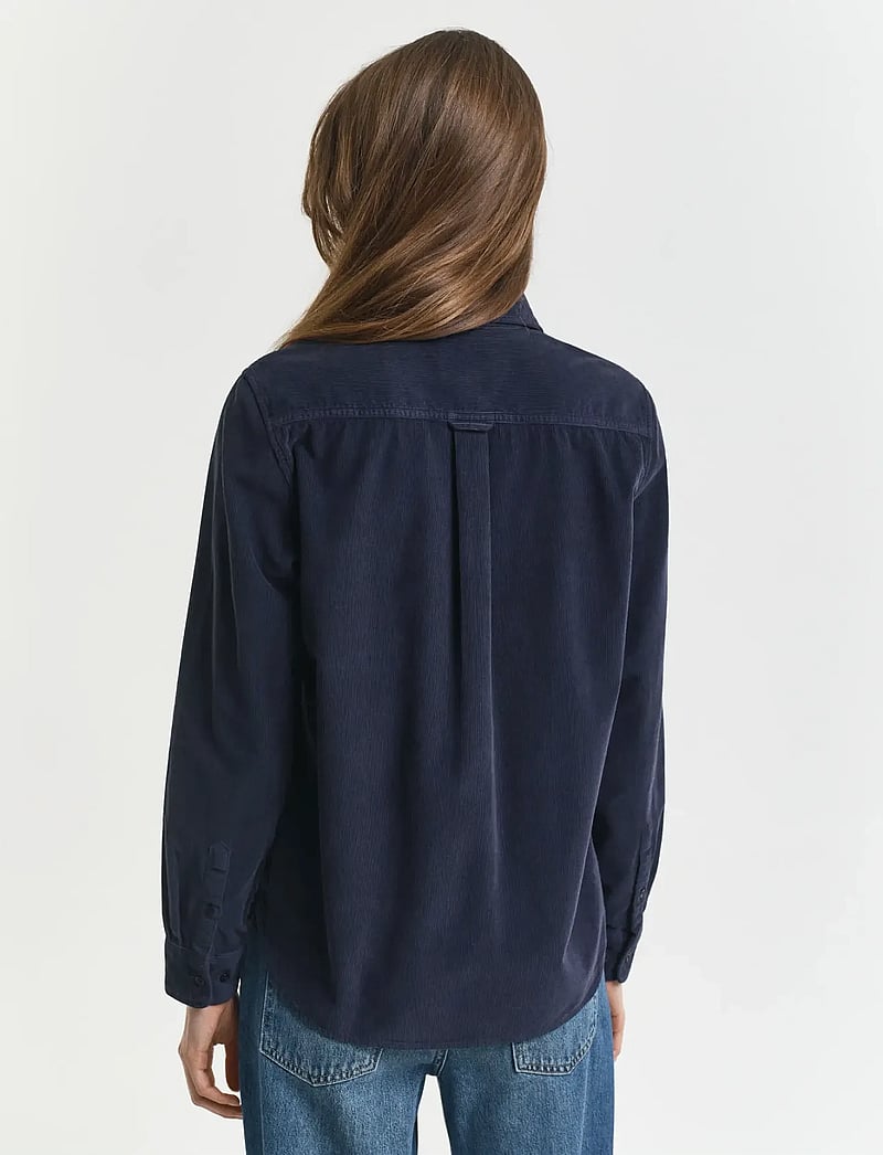 GANT - REG CORD SHIRT - långärmade skjortor - evening blue - 2