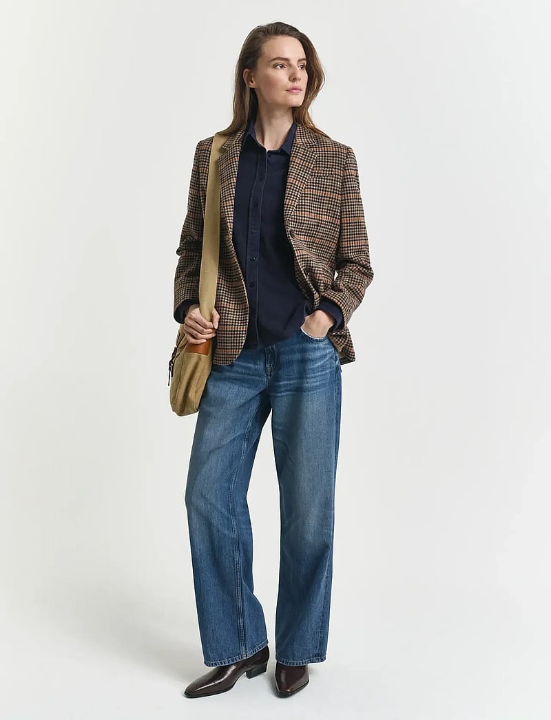 GANT - REG CORD SHIRT - långärmade skjortor - evening blue - 4