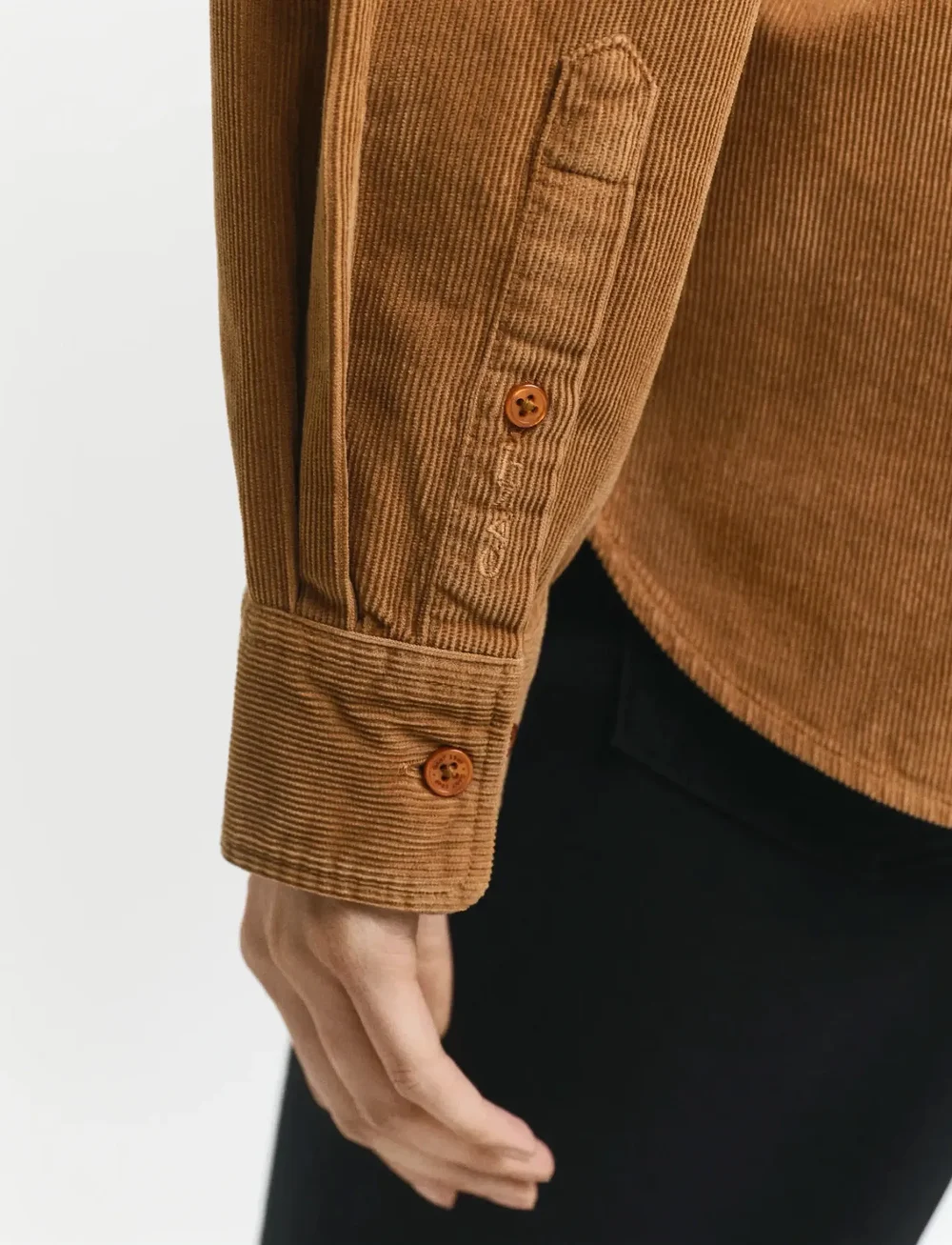 GANT - REG CORD SHIRT - langærmede skjorter - whiskey brown - 3