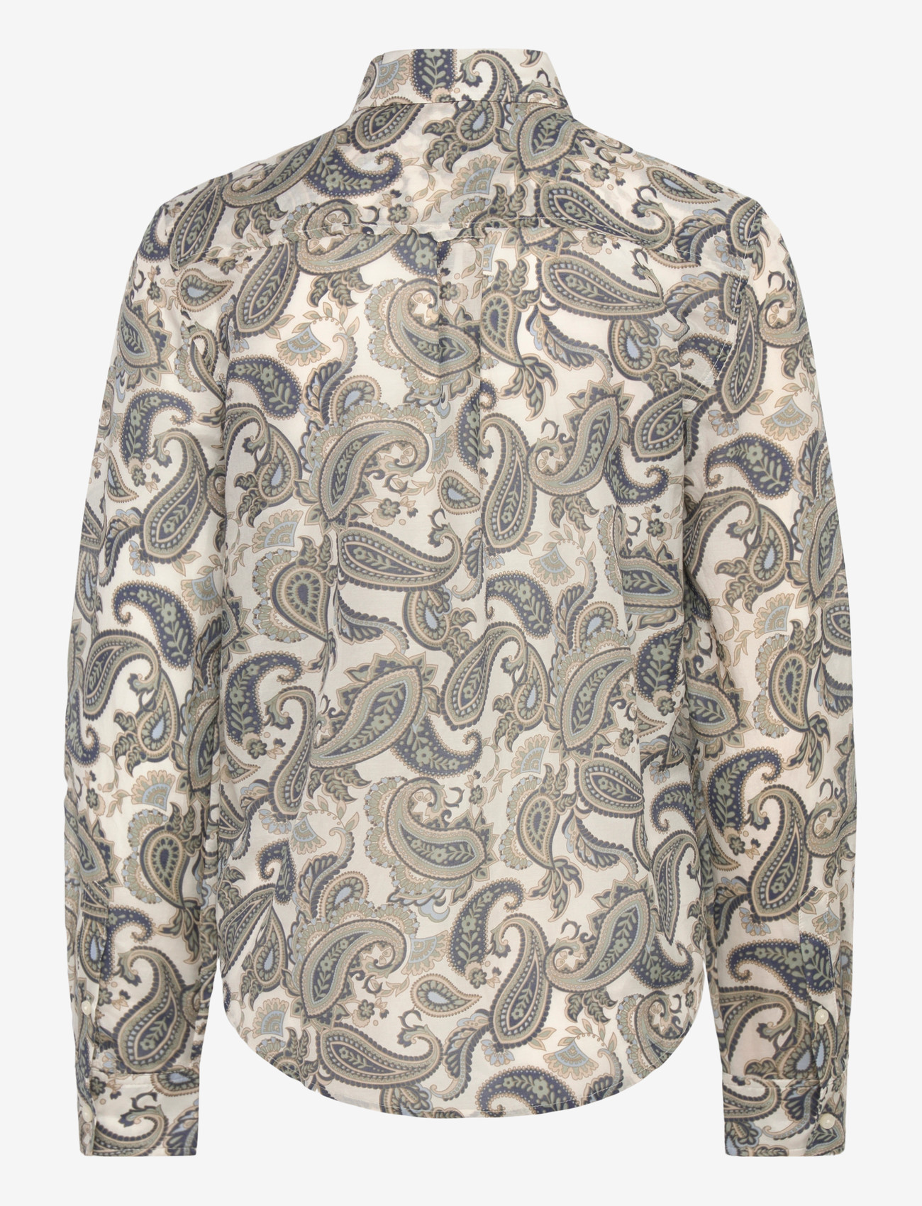 GANT - REG PAISLEY COT SILK SHIRT - long-sleeved shirts - persian blue - 1