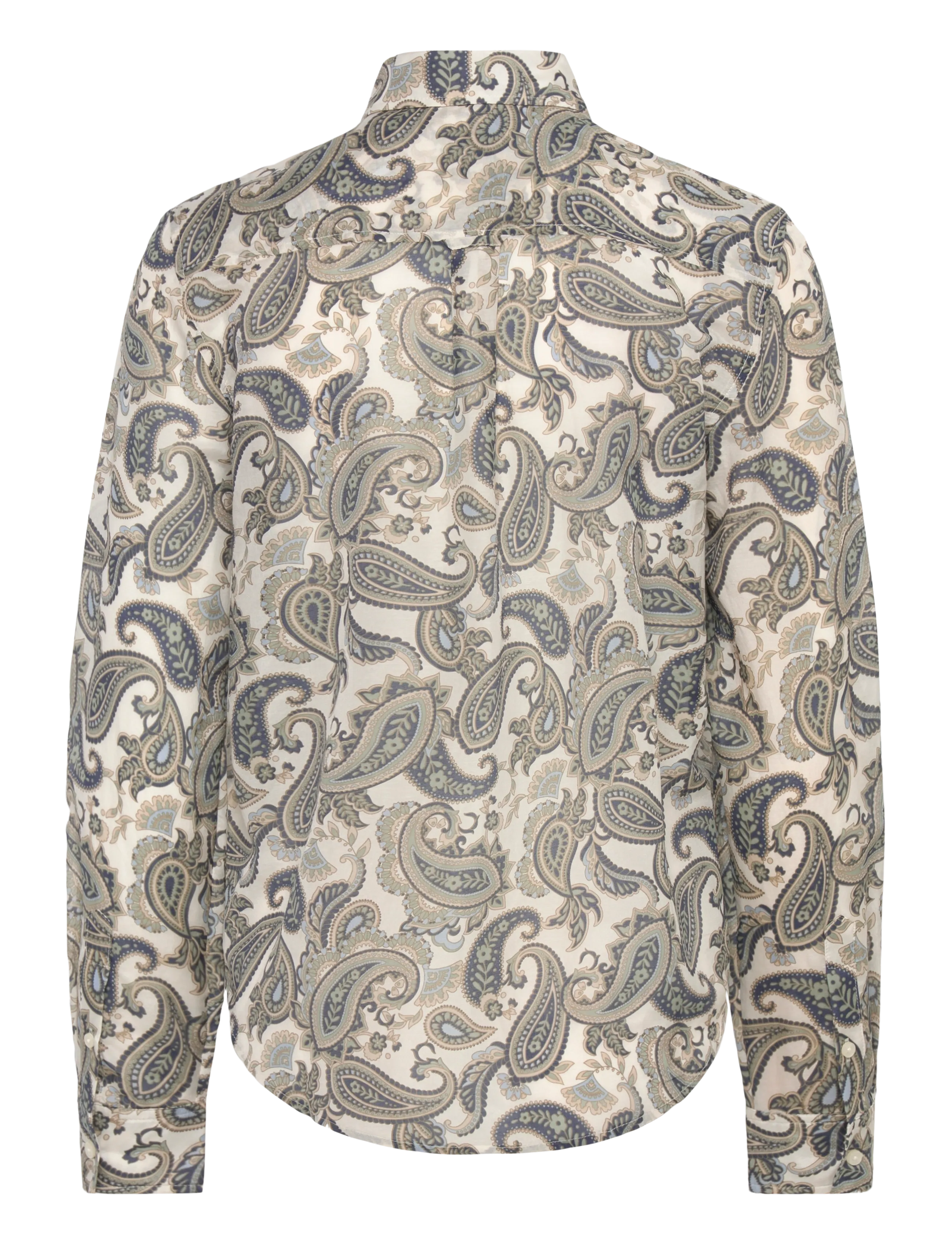 Gant - REG PAISLEY COT SILK SHIRT - pikkade varrukatega särgid - persian blue - 1