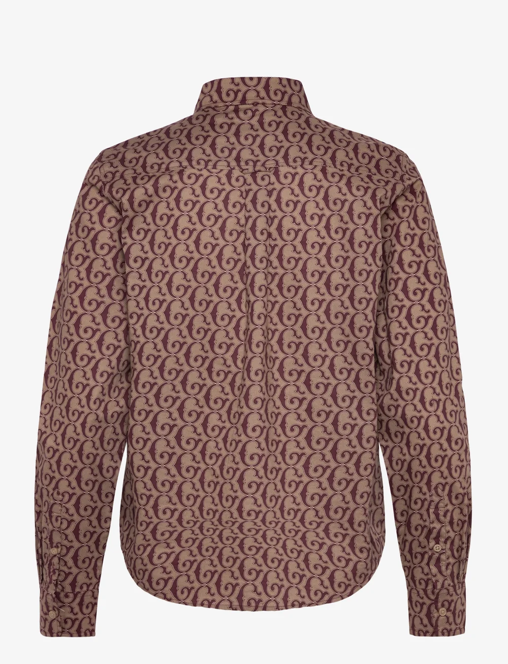 GANT - REG G PRINT COT VOILE SHIRT - långärmade skjortor - plum wine - 1