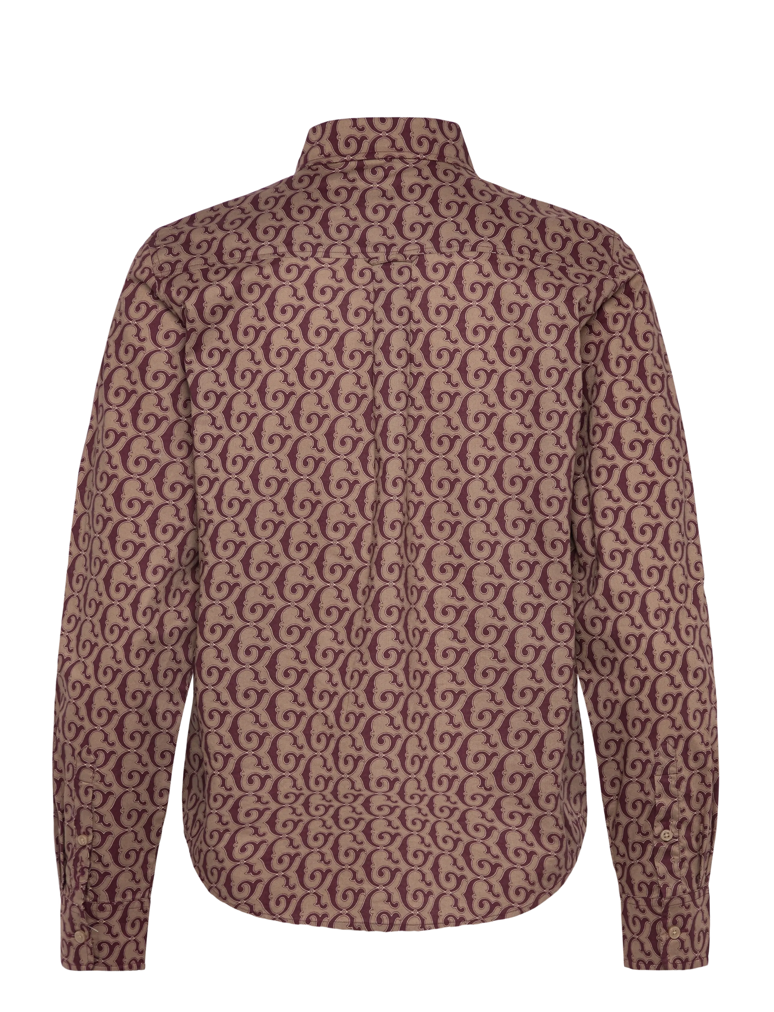 Gant - REG G PRINT COT VOILE SHIRT - pitkähihaiset kauluspaidat - plum wine - 1