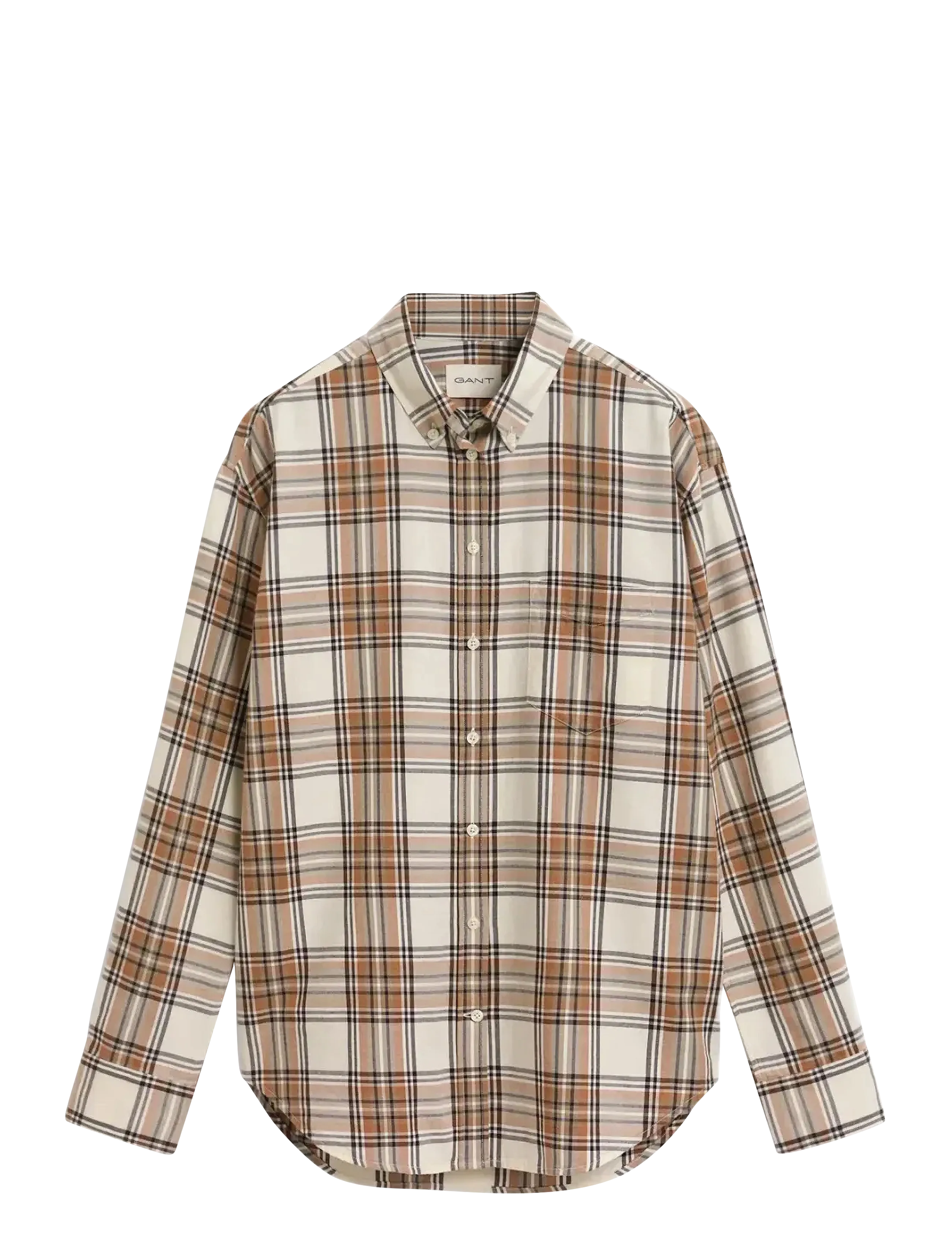 Gant - REL CHECKED FLANNEL BD SHIRT - cream - 1
