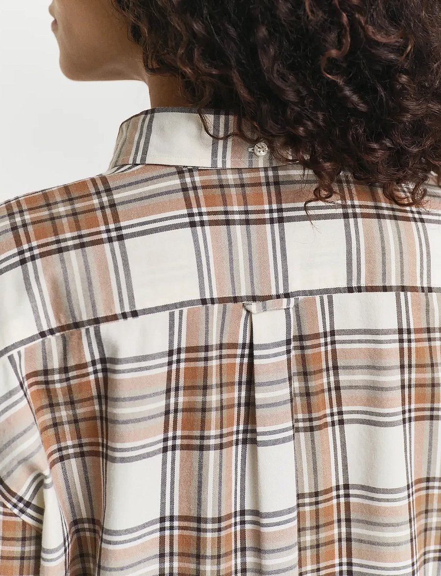 Gant - REL CHECKED FLANNEL BD SHIRT - cream - 0
